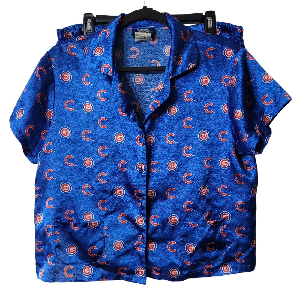 Concepts Sports Vintage Blue Chicago Cubs Button-Up Shirt Large